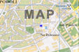 map with prague hostel podoli location