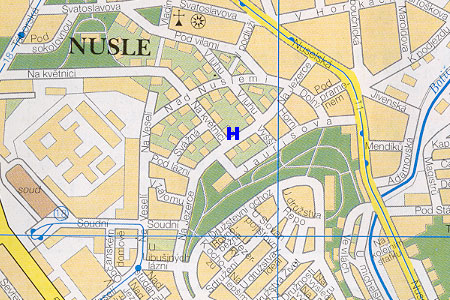 prague map with pension Veronika location